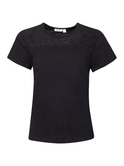 Wilt Women's Easy Crew Lace Yoke Tee In Black