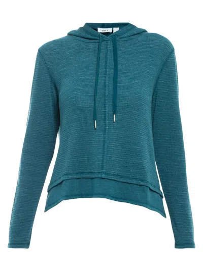 Wilt Women's Long Sleeve Double Peplum Hoodie In Blue