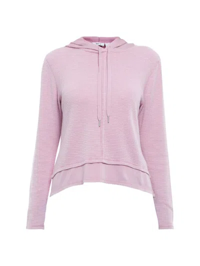 Wilt Women's Long Sleeve Double Peplum Hoodie In Pink