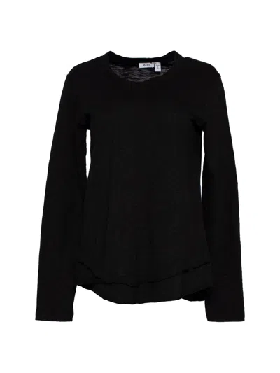 Wilt Women's Long Sleeve Mock Layer Tee In Black