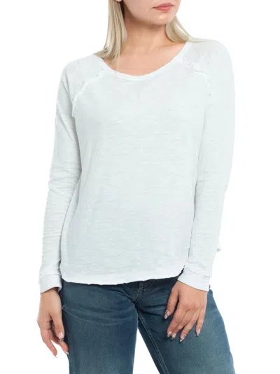 Wilt Women's Raglan Long Sleeve Tee In White