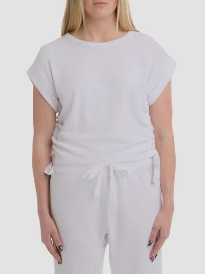 Wilt Round Neck Side Drawstrings Tee In White