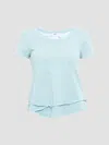Wilt Women's Short Sleeve Mock Layer T-shirt In Blue