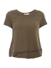 Wilt Women's Short Sleeve Mock Layer T-shirt In Gray