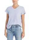 WILT WOMENS HEATHERED LACE-TRIM PULLOVER TOP