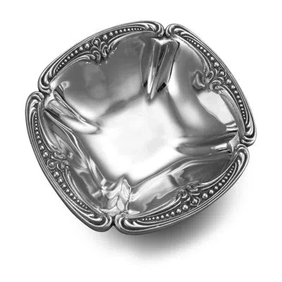Wilton Armetale Belle Mont Small Square Bowl In Silver