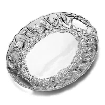 Wilton Armetale Coastal Handle Serving Tray, 16-inch-by-11.75-inch In Silver