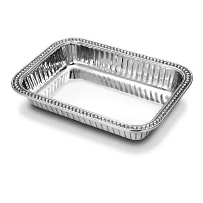 Wilton Armetale Flutes And Pearls Rectangular Baking Dish, 9-inch-by-13-inch In Silver