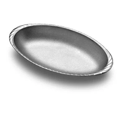 Wilton Armetale Gourmet Grillware Au Gratin Grilling And Serving Pan With Handles, Medium , 14-inch