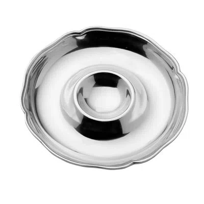 Wilton Armetale Queen Anne Round Chip And Dip, 14 Inch In Silver