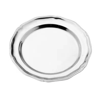 Wilton Armetale Queen Anne Small Round Tray, 12 Inch In Silver