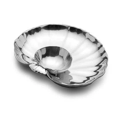 Wilton Armetale Shell Small Sauce/hors D'oeuvre In Silver
