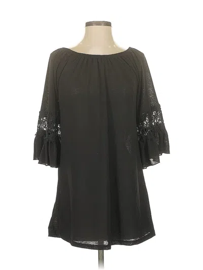 Pre-owned Win Win 3/4 Sleeve Blouse In Black