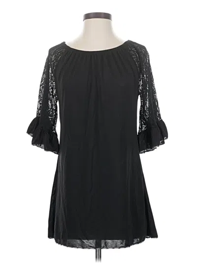 Pre-owned Win Win 3/4 Sleeve Blouse In Black