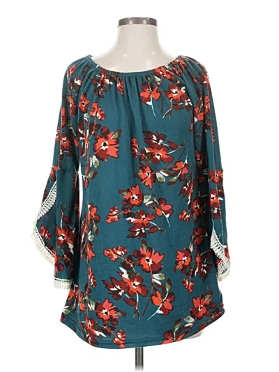 Pre-owned Win Win 3/4 Sleeve Blouse In Blue