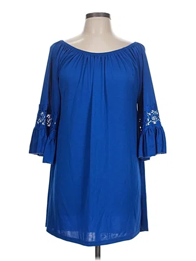 Pre-owned Win Win 3/4 Sleeve Blouse In Blue