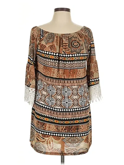 Pre-owned Win Win 3/4 Sleeve Blouse In Brown