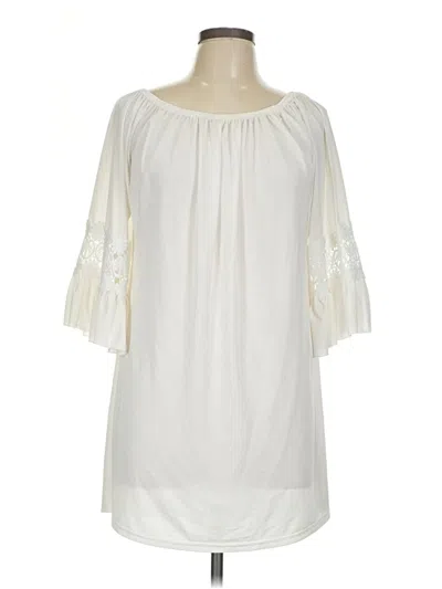 Pre-owned Win Win 3/4 Sleeve Blouse In Ivory