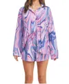 Win Win Apparel Shirt And Short Set In Pink & Blue Multi In Multi