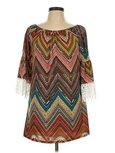 Pre-owned Win Win Casual Dress In Brown