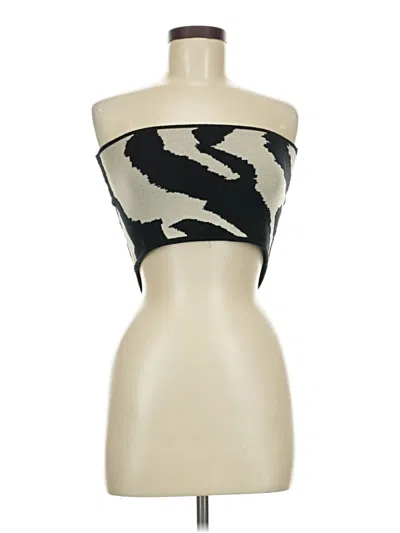 Pre-owned Win Win Tube Top Black Strapless Neckline Tops