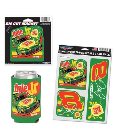 Wincraft 3-piece Dale Earnhardt Jr. Sun Drop Camaro Fan Pack In Transparent