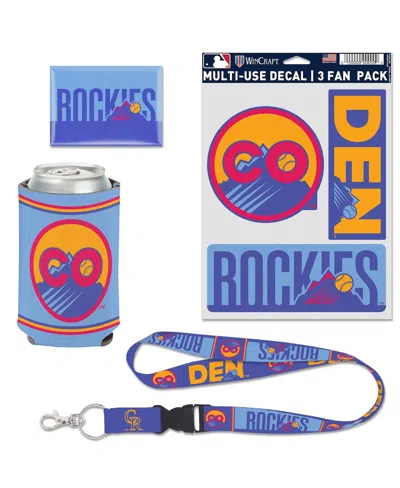 Wincraft 4-piece Colorado Rockies 2025 City Connect Fan Pack In Transparent