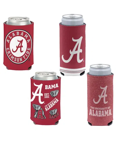 Wincraft Alabama Crimson Tide 4-pack 12oz. Can Slim Can Cooler Set In Red