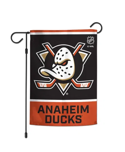 Wincraft Anaheim Ducks 12' X 18' Deluxe Double-sided Garden Flag In Transparent