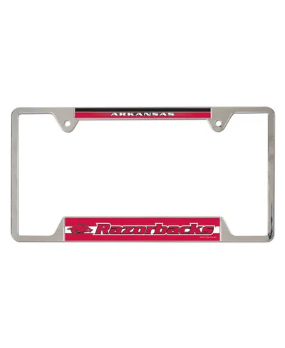 Wincraft Arkansas Razorbacks License Plate Frame In Silver