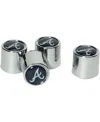 Wincraft Atlanta Braves 4-pack Valve Stem Covers In Black,silver