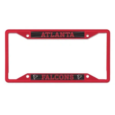 Wincraft Atlanta Falcons Chrome Colour License Plate Frame In Red