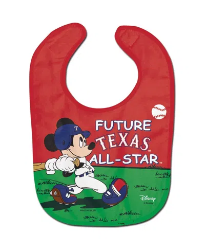 Wincraft Baby Boys And Girls  Texas Rangers Disney Mickey All Pro Baby Bib In Red
