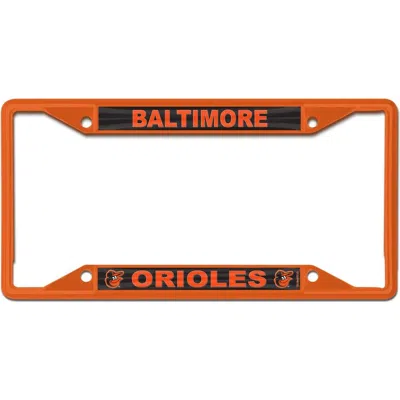 Wincraft Baltimore Orioles Chrome Color License Plate Frame In Orange