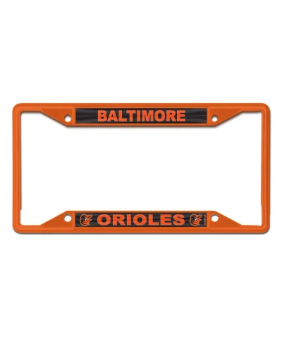 Wincraft Baltimore Orioles Chrome Color License Plate Frame In Orange