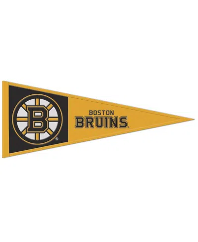 Wincraft Boston Bruins 13" X 32" Wool Primary Logo Pennant In Gold,black