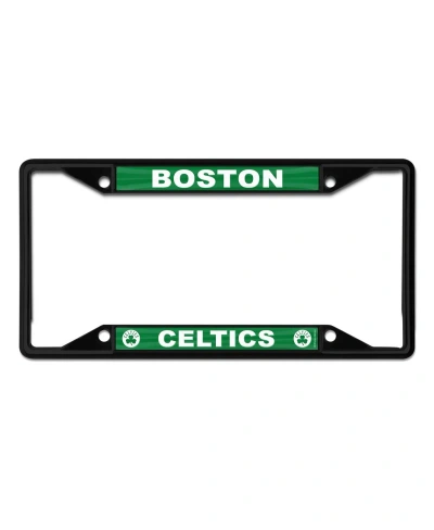 Wincraft Boston Celtics Chrome Color License Plate Frame In Black