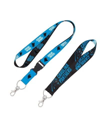 Wincraft Carolina Panthers 2-pack Lanyard With Detachable Buckle Key Strap Set In Multi