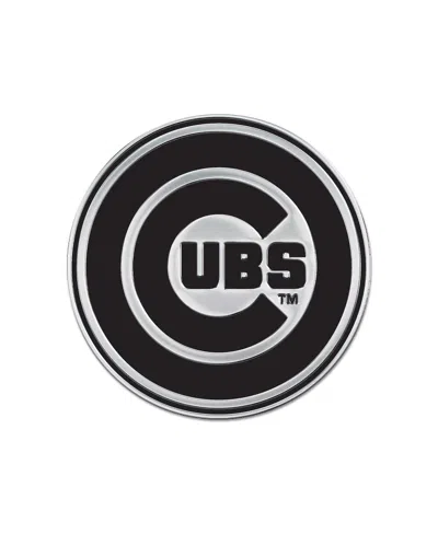Wincraft Chicago Cubs Team Chrome Car Emblem In Black