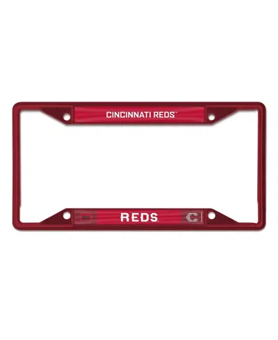 Wincraft Cincinnati Reds 2026 City Connect Laser Cut Metal License Plate Frame In Burgundy