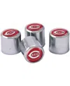 Wincraft Cincinnati Reds 4-pack Valve Stem Covers In Red,silver
