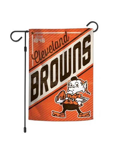 Wincraft Cleveland Browns 12" X 18" Throwback Logo Double-sided Garden Flag In Orange