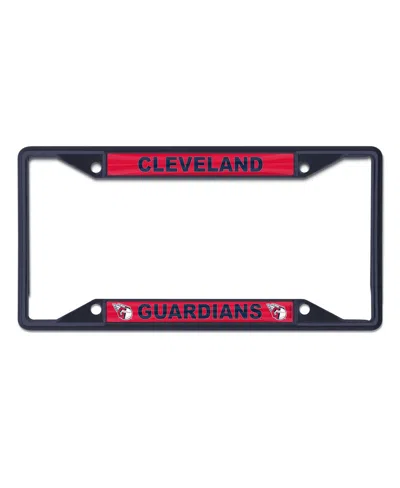 Wincraft Cleveland Guardians Chrome Color License Plate Frame In Navy