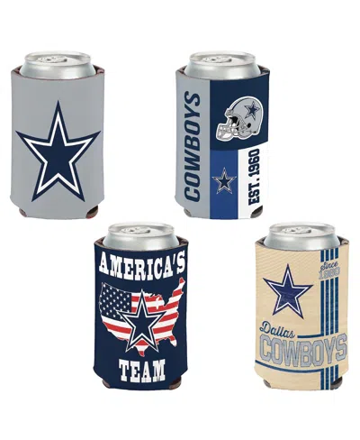 Wincraft Dallas Cowboys 4-pack 12oz. Can Cooler Set In Blue