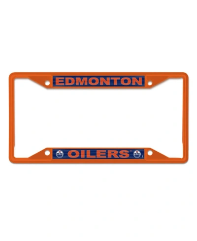 Wincraft Edmonton Oilers Chrome Color License Plate Frame In Red