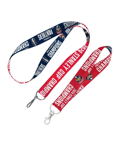 Wincraft Florida Panthers 2024 Stanley Cup Champions Two-pack Lanyard With Detachable Buckle Key Strap Set In No Color