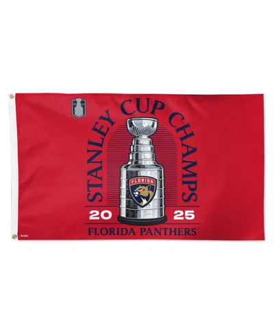 Wincraft Florida Panthers 2025 Stanley Cup Champions Locker Room 3' X 5' On-ice Single-sided Deluxe Flag In White
