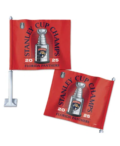 Wincraft Florida Panthers 2025 Stanley Cup Champions On-ice/locker Room Celebration Two-sided Car Flag In White