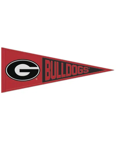 Wincraft Georgia Bulldogs 13" X 32" Wool Primary Logo Pennant In Red