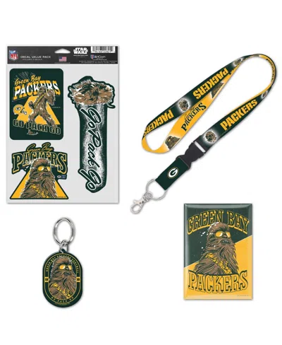 Wincraft Green Bay Packers Disney X Nfl Chewbacca Fan Pack In Multi